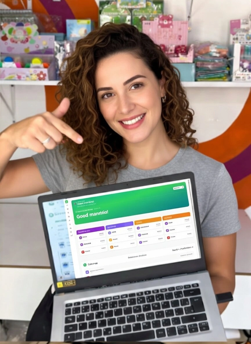 Empresária usando Melosy